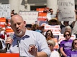 (Chris Samuels | The Salt Lake Tribune) Sen. Daniel Thatcher, R-West Valley City, makes remarks at a rally against a proposed constitutional amendment to reform the grassroots initiative process at the Capitol in Salt Lake City in August 2024. The lawmaker has now been removed as chair of a key committee.