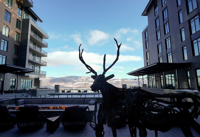 (Chris Samuels | The Salt Lake Tribune) A sculpture at he Grand Hyatt Deer Valley near Heber, Thursday, Jan. 9, 2025.