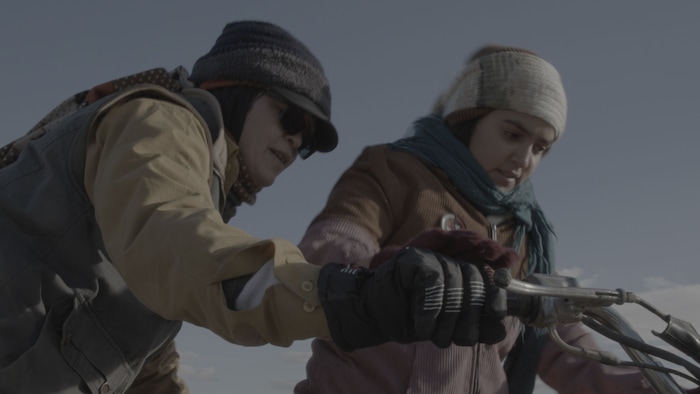 (Mohammadreza Eyn  |. Sundance Institute) Sara Shahverdi, left, the first elected councilwoman in her Iranian village, is the subject of "Cutting Through Rocks (اوزاک یوللار)," directed by Sara Khaki and Mohammadreza Eyn. It's an official selection of the 2025 Sundance Film Festival, in the World Cinema Documentary competition.