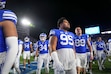 (Bethany Baker  |  The Salt Lake Tribune) Brigham Young Cougars defensive tackle Luke To'omalatai (95) after the game against the Kansas Jayhawks in Provo on Sunday, Nov. 17, 2024.