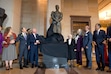 (Mark Schiefelbein | AP) Sen. Mike Lee, R-Utah, center left, and Arline Arnold Brady, center right, the great-granddaughter of Martha Hughes Cannon of Utah, join others in unveiling a statue of Cannon during a ceremony on Capitol Hill, Wednesday, Dec. 11, 2024, in Washington.