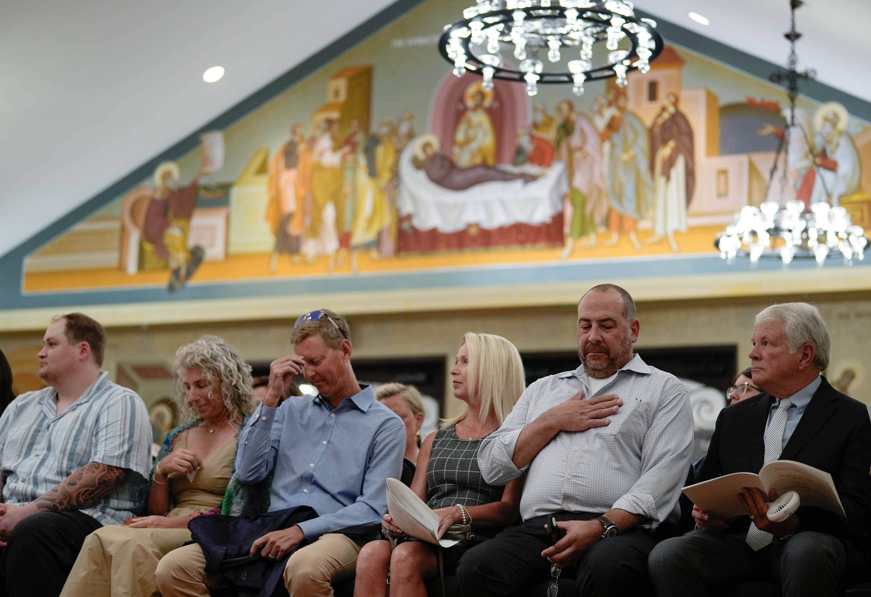 (Francisco Kjolseth | The Salt Lake Tribune) Parishioners attend the opening of St. Anna Greek Orthodox Church in Sandy on Saturday, July 13, 2024.