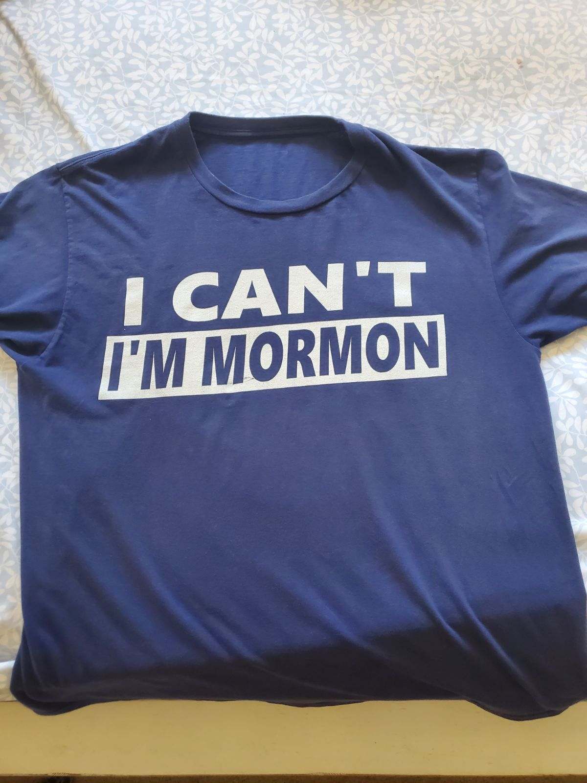 (Parker Mitchell) Latter-day Saint Parker Mitchell says he rarely wears this shirt, but he did don it for Latter-day Saint Family Night at a recent Arizona Diamondbacks game.