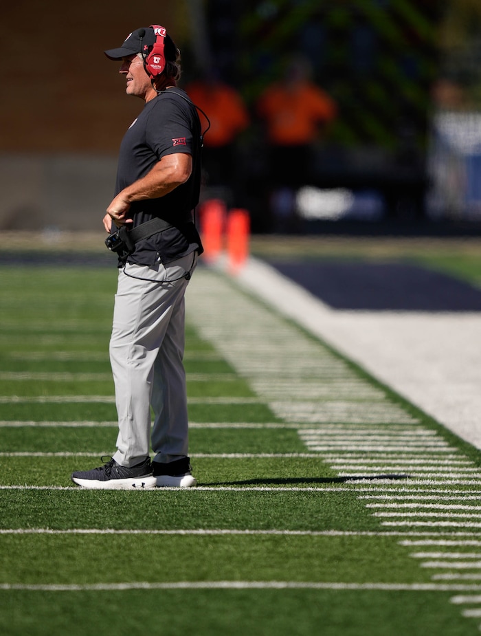 (Francisco Kjolseth  | The Salt Lake Tribune) University of Utah coach Kyle Whittingham as the Utah Utes are hosted by Utah State during NCAA football in Logan, Utah on Saturday, Sept. 14, 2024. 