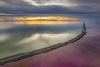 (Francisco Kjolseth | The Salt Lake Tribune) The Union Pacific railroad causeway stretches 20 miles across the Great Salt Lake, splitting the lake in two, Friday, Nov. 22, 2024.