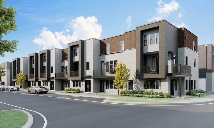 (CW Land Co.) A rendering of the exterior of one of the apartment buildings in theYARD, C.W. Urban's 8.58-acre build-to-rent development in Salt Lake City's Fairpark neighborhood.