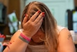 (Chris Samuels | The Salt Lake Tribune) Tammy Perzia reacts to a phone call recording during an interview at an apartment in Layton, Monday, Nov. 18, 2024.