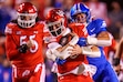 (Trent Nelson  |  The Salt Lake Tribune) Utah Utes quarterback Brandon Rose (8) runs the ball as Utah hosts BYU, NCAA football in Salt Lake City on Saturday, Nov. 9, 2024.