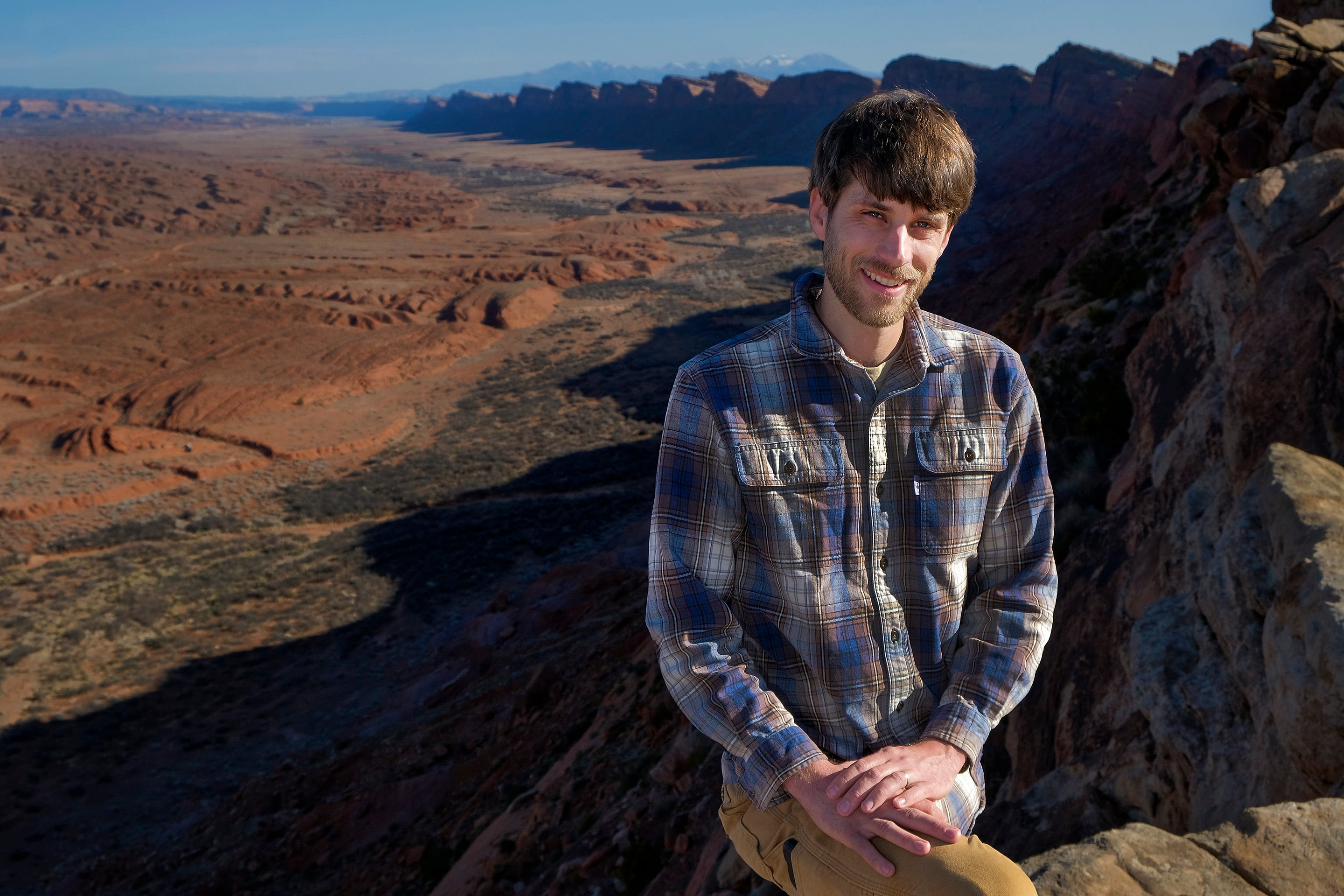 (Leah Hogsten | The Salt Lake Tribune) Zak Podmore, a Report for America corps member reporter for The Salt Lake Tribune, April 8, 2021 