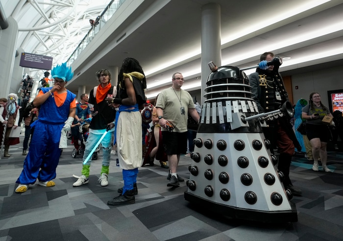 (Bethany Baker | Salt Lake Tribune) Fans walk through Salt Palace Convention Center during FanX in Salt Lake City on Friday, Sept. 22, 2023.