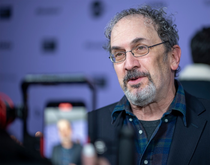 (Rick Egan | The Salt Lake Tribune)  Robert Smigel, on the press line for the premiere of "Between the Temples" at the Library Center in Park City, at the Sundance Film Festival, on Friday, Jan. 19, 2024.
