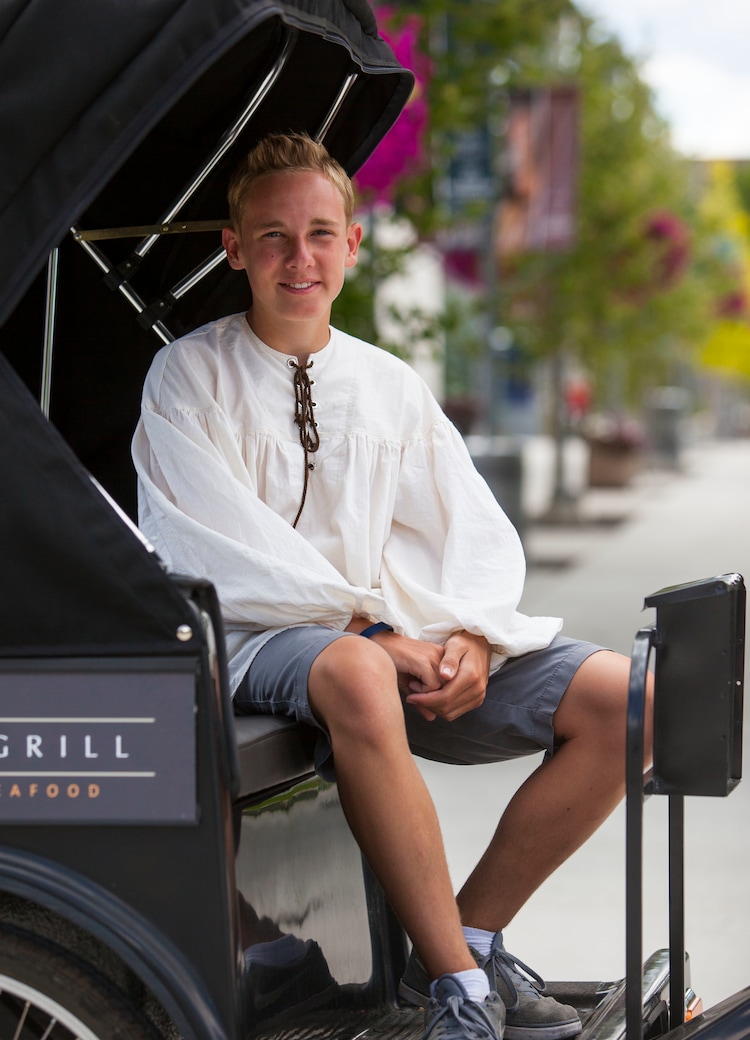 (Jordan Allred | The Spectrum via AP) Caleb Nelson, owner of Romeo's Rickshaws, poses for a photo at the Beverley Taylor Sorenson Center for the Arts in Cedar City, Utah, July 27, 2017.