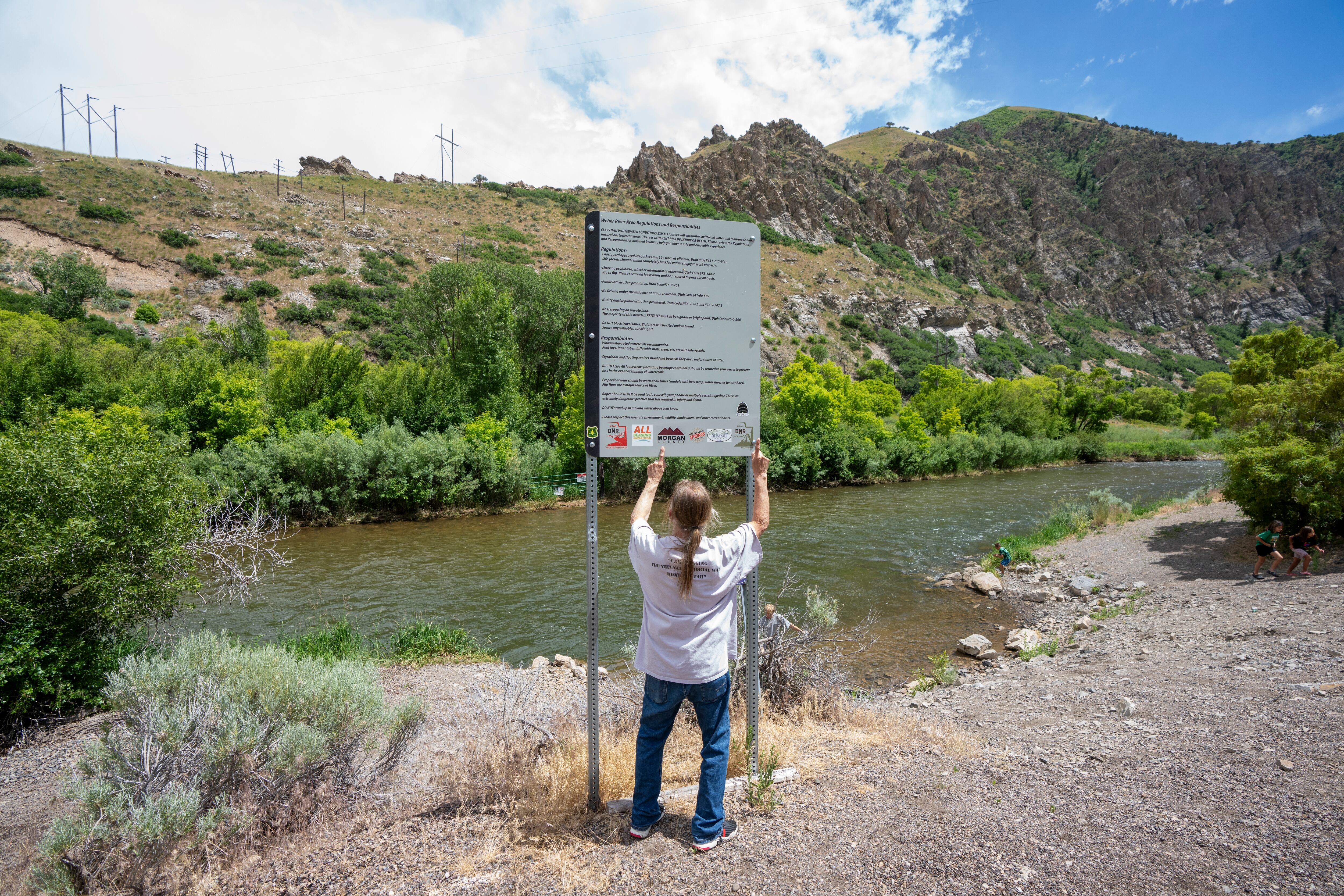 (Rick Egan | The Salt Lake Tribune) Kent Singleton owns property at the Taggart takeout point on the Weber River, on Friday, June 21, 2024.
