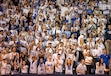 (Rick Egan | The Salt Lake Tribune) BYU fans cheer during a Big 12 basketball game between the Cougars and the Cincinnati Bearcats at the Marriott Center in Provo on Saturday, Jan 25, 2025.