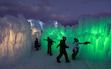 (Francisco Kjolseth  | The Salt Lake Tribune) Thousands of hand-placed icicles form a frozen landscape that delights as kids explore within the Ice Castles in Midway, which returns for its midwinter run, Jan. 17-Feb. 8, 2025.