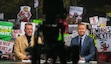 (Chris Samuels | The Salt Lake Tribune) ESPN’s College GameDay personalities Pat McAfee, left, and Kirk Herbstreit at the University of Utah in Salt Lake City, Saturday, Oct. 28, 2023.