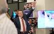 (Francisco Kjolseth  | The Salt Lake Tribune) Republican candidate Derek Brown, running for Utah’s open Attorney General position, attends a GOP election night watch party, Tuesday, Nov. 5, 2024, in Draper.