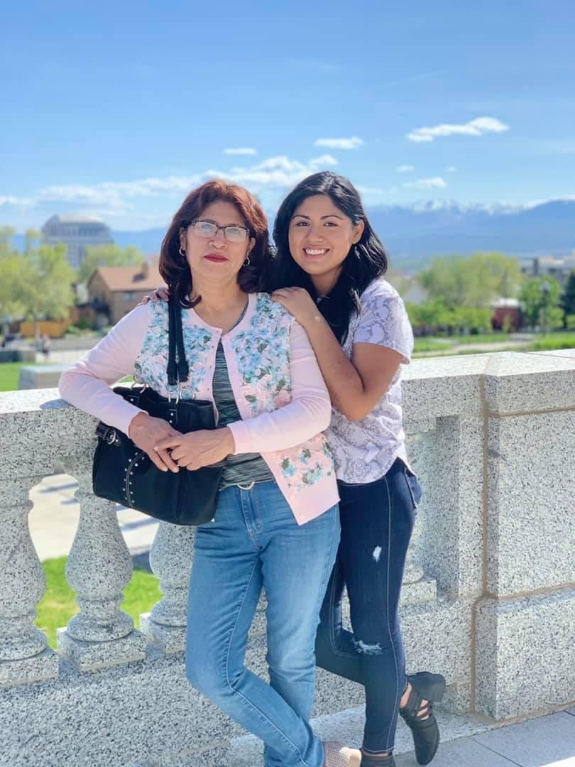 (Courtesy of Yeraldine Calderone) Humbelina Ordóñez is pictured with their daughter Belyruth at the Utah Capitol. Belyruth was found dead from a heat-related accident while hiking in Snow Canyon with her parents who are fighting for their lives after the hot hike. 
