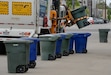 (Francisco Kjolseth  |  The Salt Lake Tribune) Garbage, yard waste and recycling trucks pick up through the northwest quadrant in Salt Lake City in 2020. Trash pickup days are changing for much of the city.