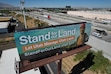 (Francisco Kjolseth  | The Salt Lake Tribune) A billboard along Interstate 80 for the state's "Stand for our Land" campaign supporting its lawsuit against the Bureau of Land Management, which aims to gain control over public lands in Utah, is pictured on Tuesday, Sept. 24, 2024.