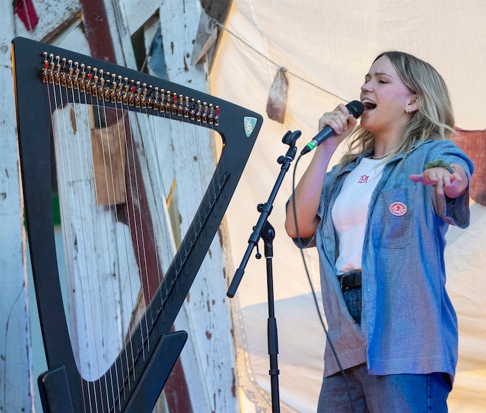 (Rick Egan | The Salt Lake Tribune)  Goldmyth plays the Fork Fest in American Fork, on Saturday, June 17, 2023.
