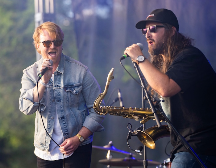 (Rick Egan | The Salt Lake Tribune)  The Strike plays the Fork Fest in American Fork, on Saturday, June 17, 2023.
