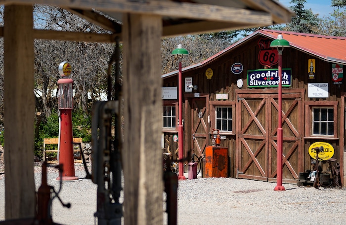 (Francisco Kjolseth  | The Salt Lake Tribune) Black smith’s often took on the original role of gas stations, pictured at the Richard W. Erickson Foundation Power Show & Museum in Wallsburg, Utah on Tuesday, Aug. 6, 2024.