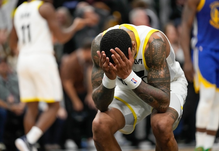 (Francisco Kjolseth  |  The Salt Lake Tribune) during an NBA basketball game Thursday, Feb. 15, 2024, in Salt Lake City.