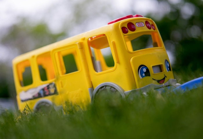 (Francisco Kjolseth  |  The Salt Lake Tribune) Communal toys are pictured at Laird Park in Salt Lake City where people gathered for a memorial on Wednesday, May 22, 2024, to honor Adlai Owen. Police say Adlai’s father, Sam Owen, fatally shot Adlai before killing himself in an apparent murder-suicide on Saturday, May 18, 2024.