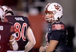 (Francisco Kjolseth  | The Salt Lake Tribune) Utah Utes quarterback Isaac Wilson (11) as the Utes host the TCU Horned Frogs, NCAA football in Salt Lake City on Saturday, Oct. 19, 2024.