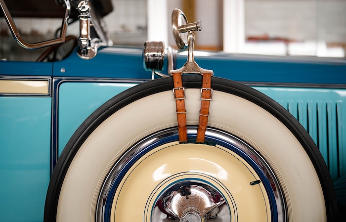 (Francisco Kjolseth  | The Salt Lake Tribune) Luxury details abound on a 1927 dual cowl V8 powered Phaeton Cadillac at the Richard W. Erickson Foundation Power Show & Museum in Wallsburg, Utah on Tuesday, Aug. 6, 2024.