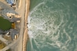 (Trent Nelson  |  The Salt Lake Tribune) The US Magnesium dike north of Stansbury Island on Saturday, March 26, 2022.