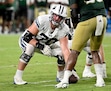 (Jason Behnken | AP) BYU center Connor Pay (70) during an NCAA college football game against South Florida Saturday, Sept. 3, 2022, in Tampa, Fla.