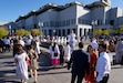 (Francisco Kjolseth  | The Salt Lake Tribune) Attendees arrive for General Conference in October 2024. A new study examines the religious devotion and political allegiances of Latter-day Saints.