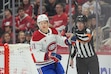 (Carlos Osorio | AP) Montreal Canadiens left wing Emil Heineman (51) reacts after scoring during the first period of an NHL hockey game against the Detroit Red Wings, Friday, Dec. 20, 2024, in Detroit.