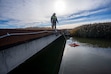 (Rick Egan | The Salt Lake Tribune) Noah Lebsack pulls a streamgage monitor in the North Fork of the Weber River, to help understand streamflow, lake temperature, on Monday, Nov 25, 2024.

