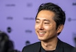 (Rick Egan | The Salt Lake Tribune)  Steven Yeun, on the press line for the premiere of "Love Me" at the Eccles Theatre at the Sundance Film Festival, on Friday, Jan. 19, 2024. Yeun is scheduled to return to Park City for the 2025 festival, representing the movie "Bubble & Squeak."