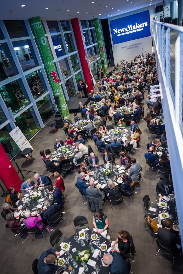 (Trent Nelson  |  The Salt Lake Tribune) Hundreds of supporters joined The Salt Lake Tribune to celebrate independent and trusted media in Utah at the NewsMakers Awards in Salt Lake City on Thursday, Nov. 16, 2023.