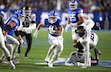 (Bethany Baker | The Salt Lake Tribune) BYU running back Sione Moa (30) runs the ball against the Kansas Jayhawks in the game in Provo on Saturday, Nov. 16, 2024.