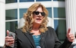 (Chris Samuels | The Salt Lake Tribune) Utah Education Association president Renée Pinkney, seen here outside the Third District courthouse in Salt Lake City, Wednesday, May 29, 2024. The teacher association has filed a motion to have Amendment A, a ballot measure that would change the way the Utah Legislature can spend the state's income tax revenue, "declared void" before the November election.