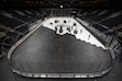 (Rick Egan | The Salt Lake Tribune)  Workers from Show Ready Event Services cover the Ice for the Utah Jazz game tomorrow, after the Utah Hockey Club game on Friday, Dec 27, 2024.

