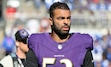 Baltimore Ravens linebacker Kyle Van Noy (53) warms up before an NFL football game against the Denver Broncos, Sunday, November 3, 2024 in Baltimore. (AP Photo/Daniel Kucin Jr.)