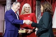 (Tom Brenner | The New York Times)  Sen. John Curtis, R-Utah, is ceremonially sworn in to office by Vice President Kamala Harris, right, at the Capitol in Washington on Friday, Jan. 3, 2025.