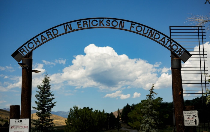 (Francisco Kjolseth  | The Salt Lake Tribune) The entry gate to the Richard W. Erickson Foundation Power Show & Museum in Wallsburg, Utah on Tuesday, Aug. 6, 2024.