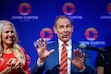 (Trent Nelson  |  The Salt Lake Tribune) John Curtis makes his victory speech at his election night party in Provo on Tuesday, Nov. 5, 2024.