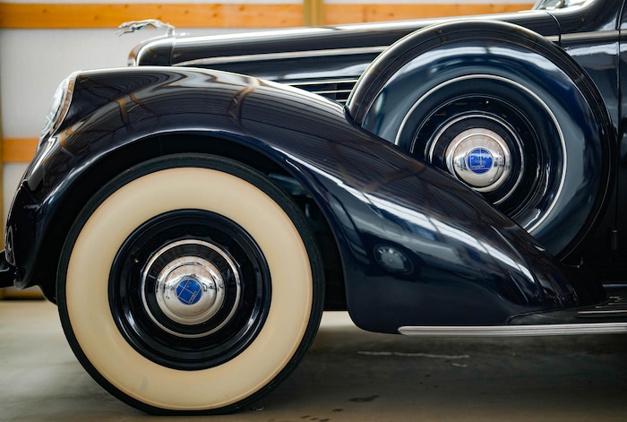 (Francisco Kjolseth  | The Salt Lake Tribune) A 1939 Lincoln series K V-12, 4-door sedan is pictured at the Richard W. Erickson Foundation Power Show & Museum in Wallsburg, Utah on Tuesday, Aug. 6, 2024.