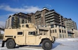 (Chris Samuels | The Salt Lake Tribune) A military vehicle on display outside the opening of the Grand Hyatt Deer Valley near Heber, Thursday, Jan. 9, 2025.