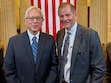 (The Church of Jesus Christ of Latter-day Saints) Apostles Gerrit W. Gong, left and Gary E. Stevenson attend the inauguration of President Donald Trump in Washington, Monday, Jan. 20, 2025.