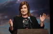 (Jeffrey D. Allred | Pool) Salt Lake County Mayor Jenny Wilson speaks during the Salt Lake County mayoral debate at the University of Utah’s Eccles Broadcast Center in Salt Lake City on Thursday, Oct. 3, 2024.