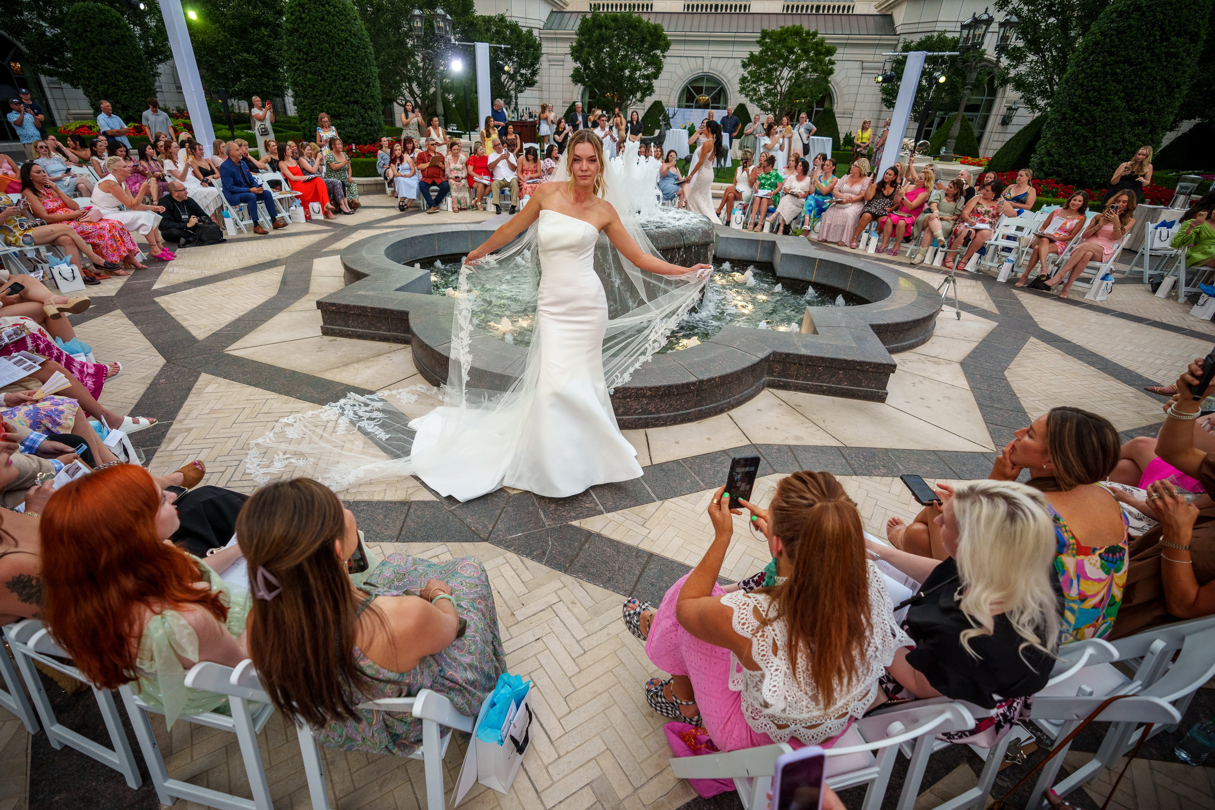 (Trent Nelson | The Salt Lake Tribune) Maggie Sottero unveils its spring 2025 line at the Grand America Hotel in Salt Lake City on Wednesday, July 17, 2024.